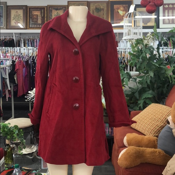 ellen tracy red coat